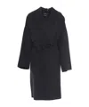 Weekend Max Mara Resina Wool Coat In Black