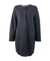 Weekend Max Mara Long-sleeved Coat In Black