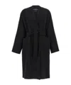 Weekend Max Mara Long-sleeved Coat In Black