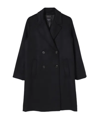 Weekend Max Mara Long-sleeved Coat In Black