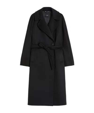 Weekend Max Mara Long-sleeved Coat In Black