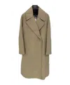 Weekend Max Mara Long-sleeved Coat In Gray