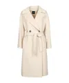 Weekend Max Mara Omens Ivory Resina Notch-lapels Wool Coat In Nude