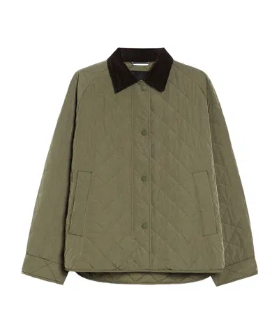 Weekend Max Mara Long-sleeved Cotton Clothes In Green