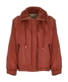Weekend Max Mara Giacca A Vento Reversibile In Tela Antigoccia In Red