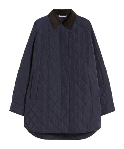 Weekend Max Mara Long-sleeved Cotton Jacket In Blue