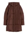 Weekend Max Mara Long-sleeved Cotton-padded Jacket In Brown