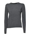 Weekend Max Mara Long-sleeved Crew Neck Pullover In Gray