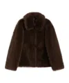 Weekend Max Mara Long-sleeved Cropped Jacket In Brown