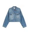 WEEKEND MAX MARA CROPPED DENIM JACKET