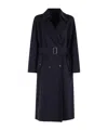 Weekend Max Mara Long-sleeved Double-breasted Coat In Black