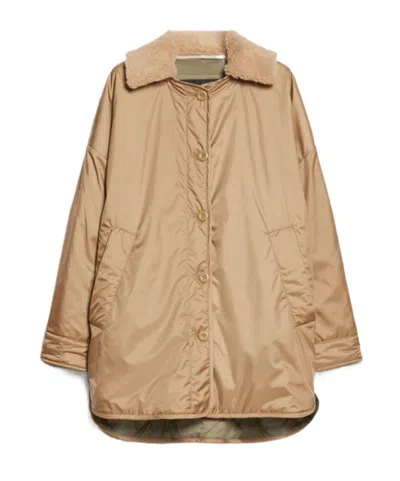 Weekend Max Mara Long-sleeved Double-sided Jacket In Nude