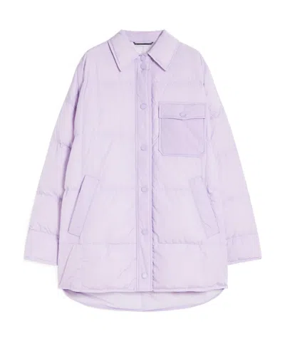 Weekend Max Mara Long-sleeved Down Jacket In Lavender