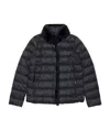 Weekend Max Mara Long-sleeved Down Jacket With Wool Collar In Blue