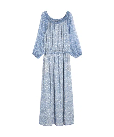 Weekend Max Mara Long-sleeved Dress In Blue