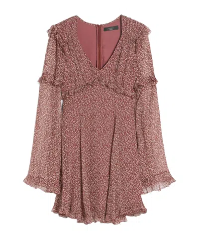 Weekend Max Mara Long-sleeved Dress In Brown