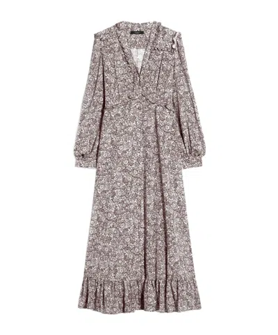 Weekend Max Mara Long-sleeved Dress In Gray