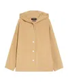 Weekend Max Mara Long-sleeved Hooded Coat In Nude