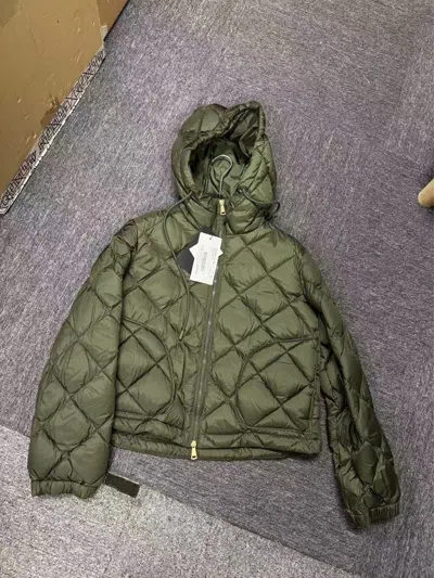 Weekend Max Mara Long-sleeved Hooded Cotton Jacket In Green