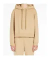 Weekend Max Mara Long-sleeved Hooded Hoodie In Nude