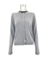 Weekend Max Mara Long-sleeved Knitted Cardigan In Gray