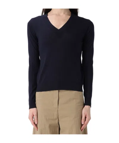 Weekend Max Mara Long-sleeved Knitwear In Blue