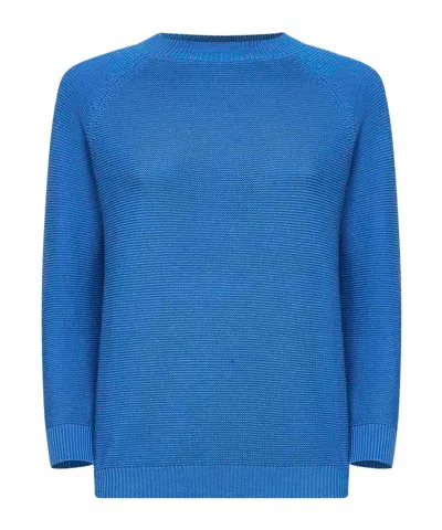 Weekend Max Mara Long-sleeved Knitwear In Blue