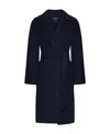 Weekend Max Mara Rovo Wool Double Belted Midi Coat In Black