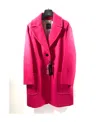Weekend Max Mara Long-sleeved Lapel Coat In Pink