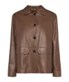 Weekend Max Mara Long-sleeved Leather Jacket