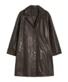 Weekend Max Mara Long-sleeved Leather Jacket In Brown