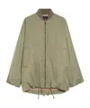Weekend Max Mara Water-repellent Twill Bomber Jacket In Sage Green