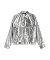 Weekend Max Mara Lamé Cotton Shirt In Gray