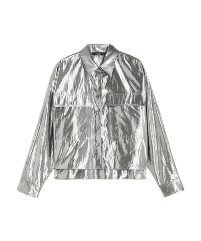 WEEKEND MAX MARA LAMÉ COTTON SHIRT