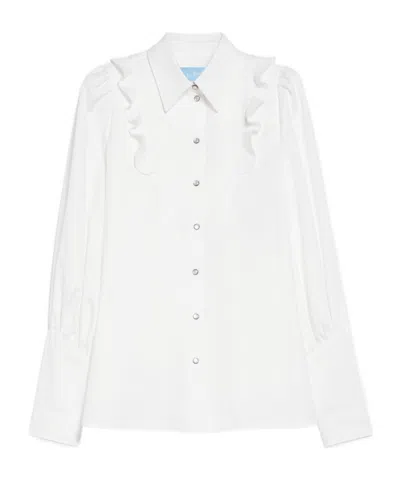 Weekend Max Mara Long-sleeved Shirt In White