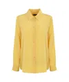 Weekend Max Mara Geo Chine Crepe Shirt In Yellow