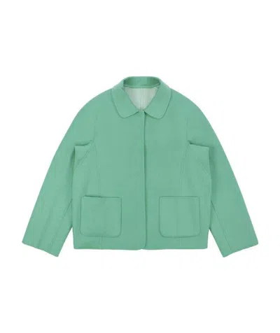 Weekend Max Mara Long-sleeved Short Style Casual Jacket In Green