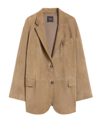 Weekend Max Mara Long-sleeved Suit Jacket In Brown