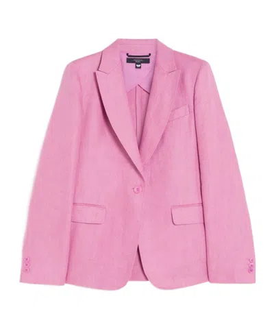 Weekend Max Mara Long-sleeved Suit Jacket In Pink