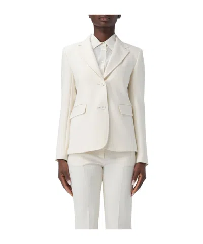 Weekend Max Mara Long Sleeved Suit Jacket In White