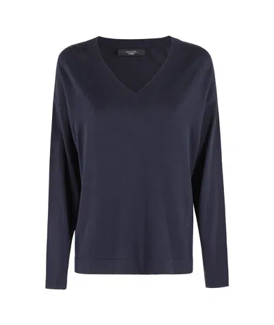 Weekend Max Mara Long-sleeved Sweater In Black