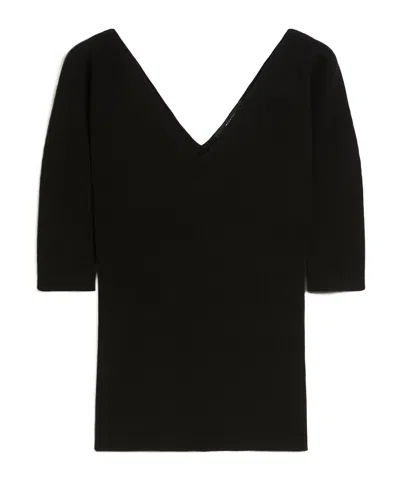 Weekend Max Mara Long-sleeved Sweater In Black
