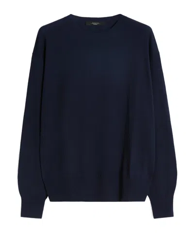 Weekend Max Mara Long-sleeved Sweater In Blue