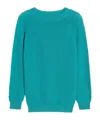 Weekend Max Mara Linz Cotton Knit Sweater In Green