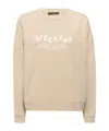 Weekend Max Mara Logo Printed Crewneck Danubio Sweatshirt In Nude