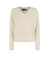 Weekend Max Mara Long-sleeved Sweater In White