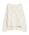 Weekend Max Mara Women's Abbozzi - Oversize Cotton Lozenge Sweater In White
