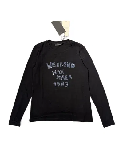 Weekend Max Mara Long-sleeved T-shirt In Black
