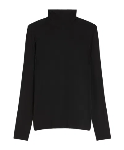 Weekend Max Mara Long-sleeved T-shirt In Black