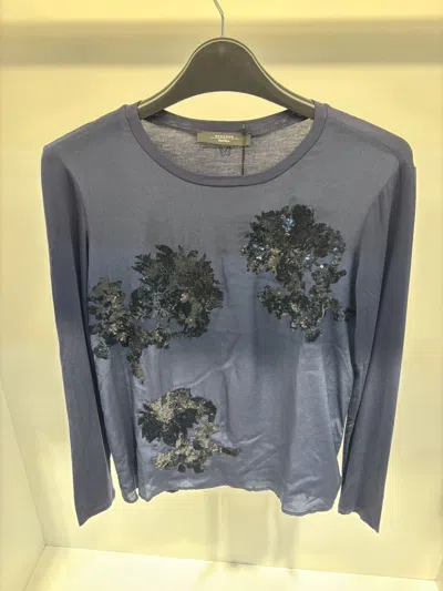 Weekend Max Mara Long-sleeved T-shirt In Gray